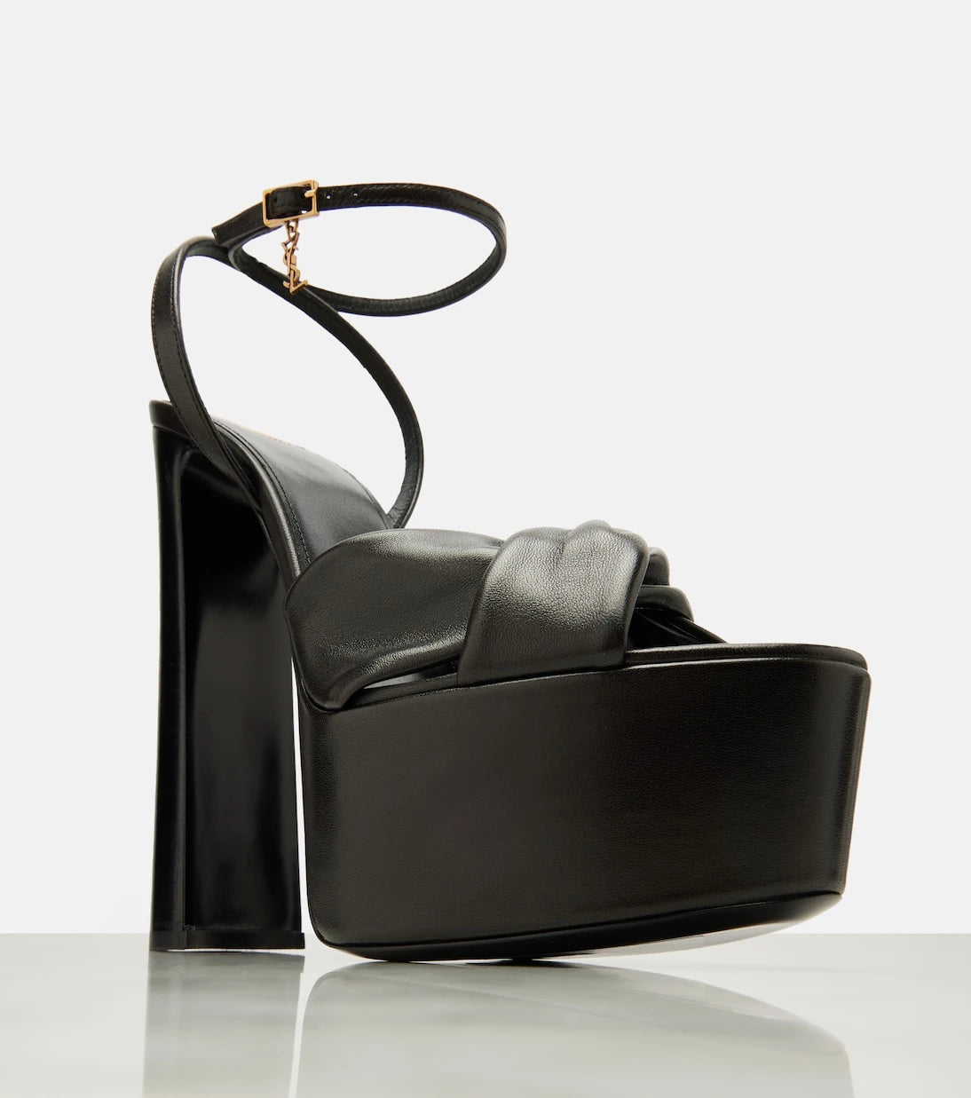 Saint Laurent - Franciane 105 leather platform sandals