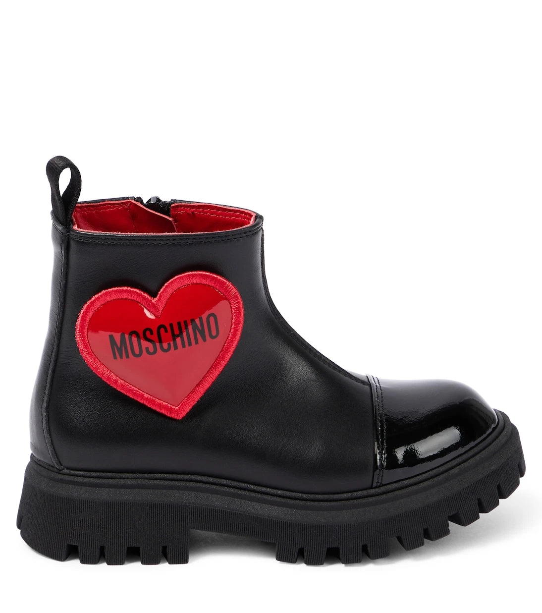 Moschino Kids - Heart patent leather boots