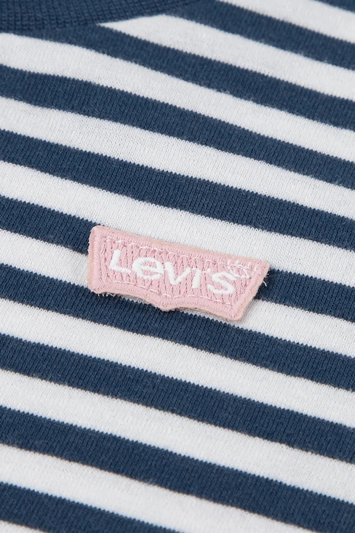 Levi's çocuklar için pamuklu uzun kollu bluz STRIPE TEE