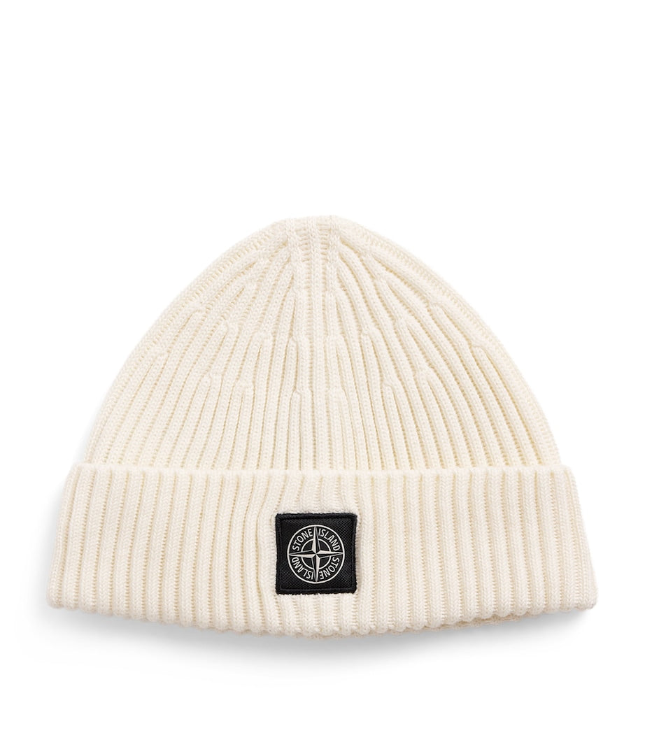 Stone Island Virgin Wool Ribbed Beanie