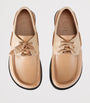 LOEWE Beige Leather Campo Boat Shoes