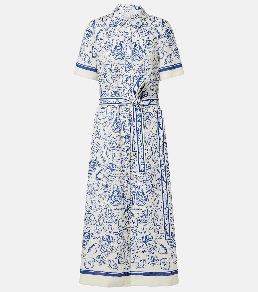 Simkhai - Audria printed linen-blend shirt dress