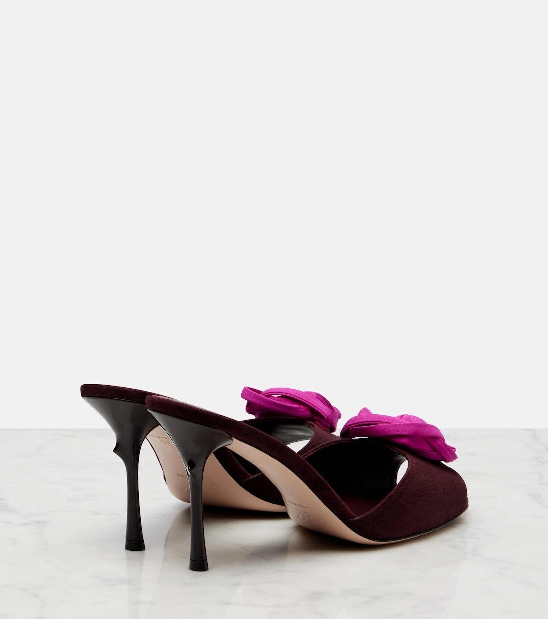 Roger Vivier - Epine Rose suede mules