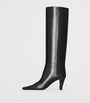 Saint Laurent Black Patent Leather Jill Knee-High Boots 75