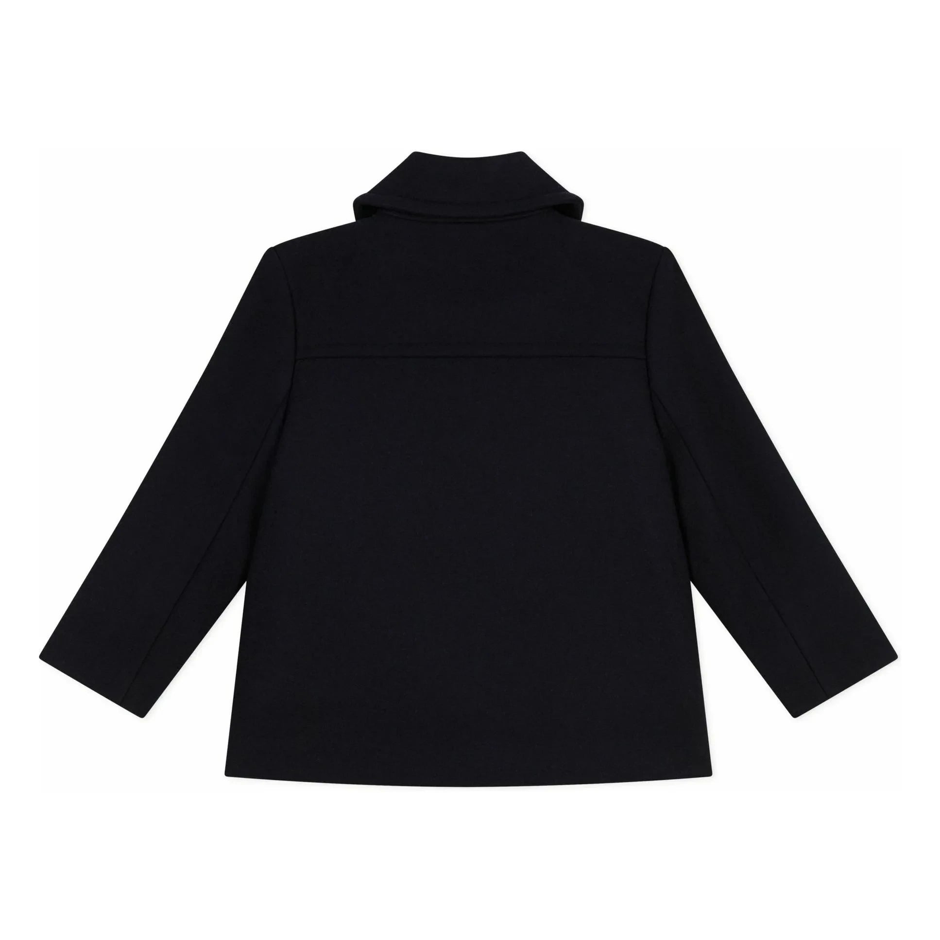 Petit Bateau - Double-breasted wool pea jacket | Midnight blue