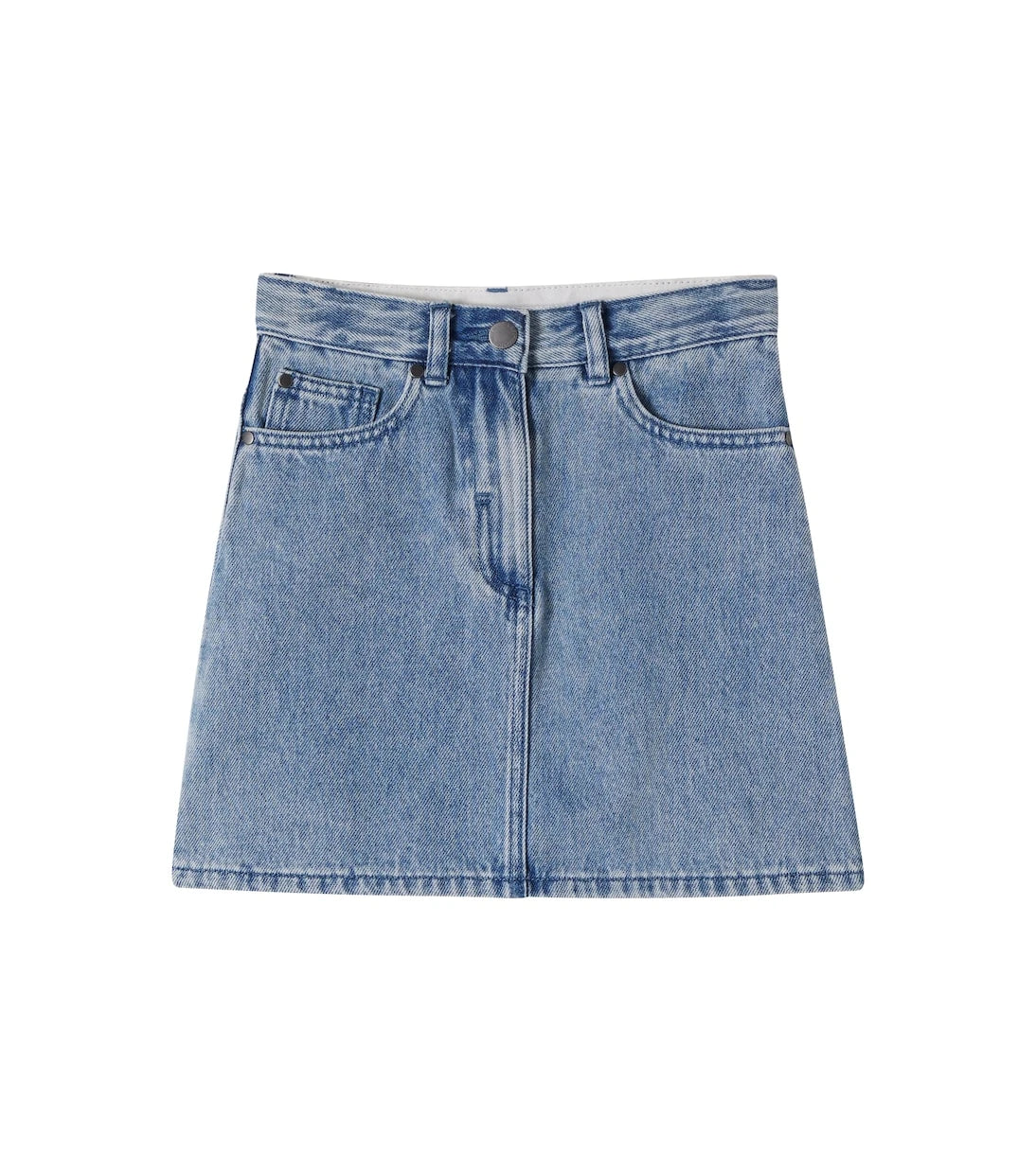 Stella McCartney Kids - Patch-appliqué denim skirt