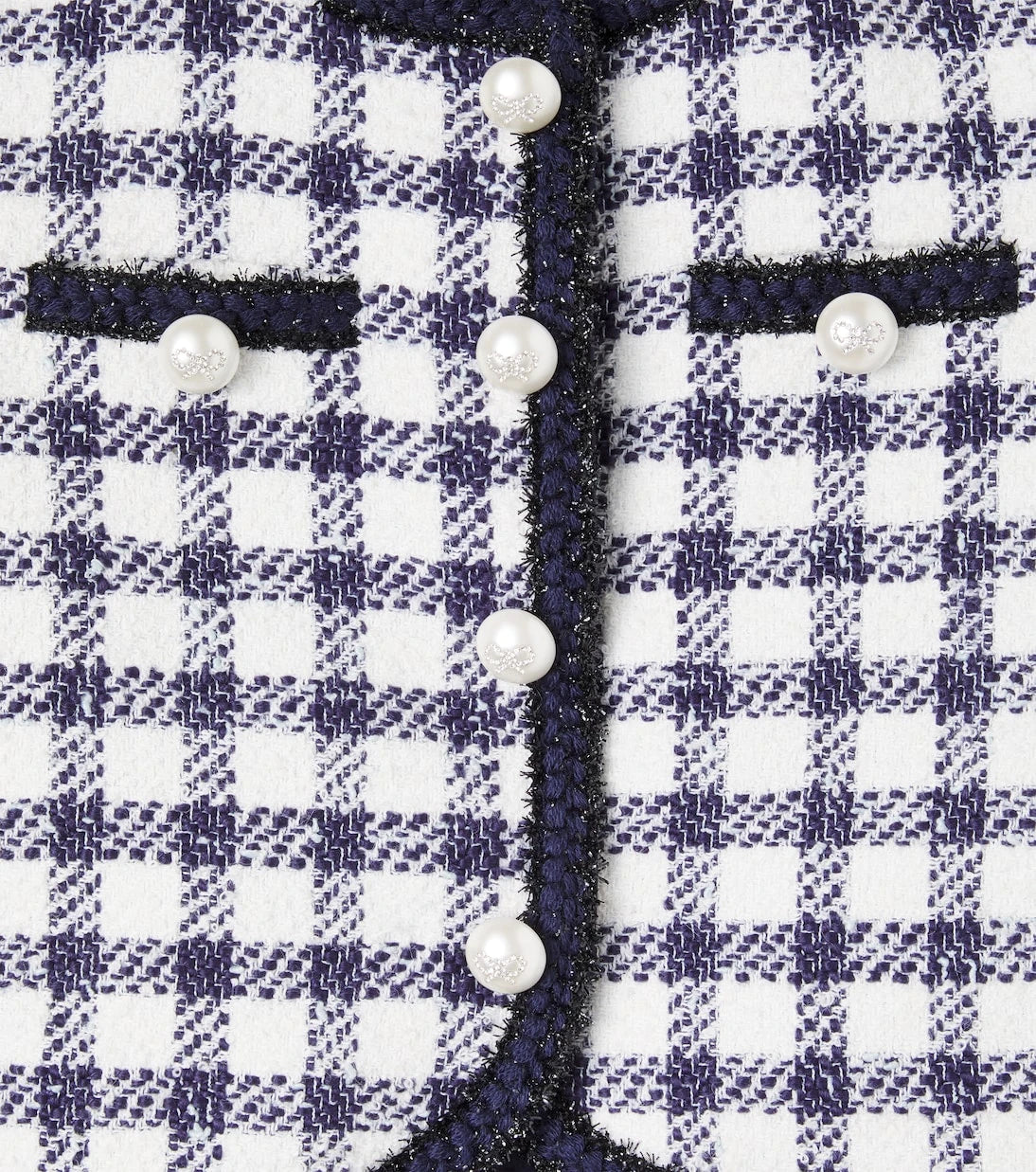 Self-Portrait Kids - Checked bouclé jacket