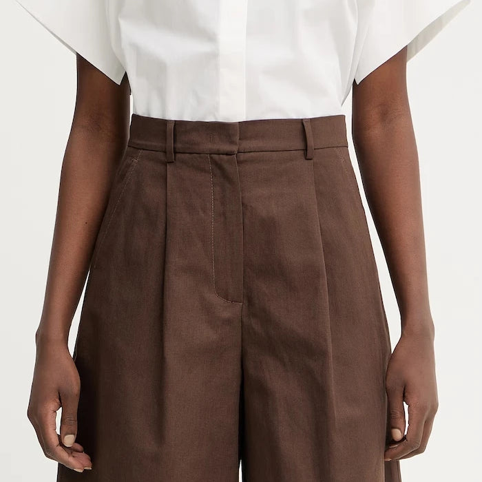 Къс панталон с лен Weekend Max Mara ECUBA