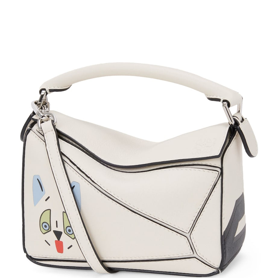 LOEWE x Louis Wain Mini Leather Puzzle Top-Handle Bag