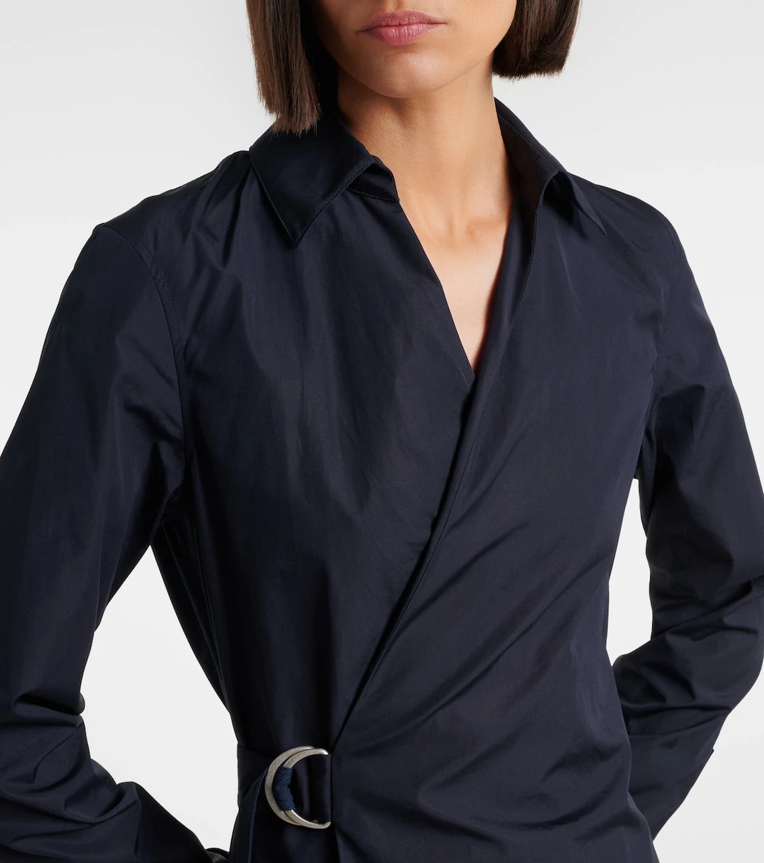 Loewe - Draped cotton wrap dress