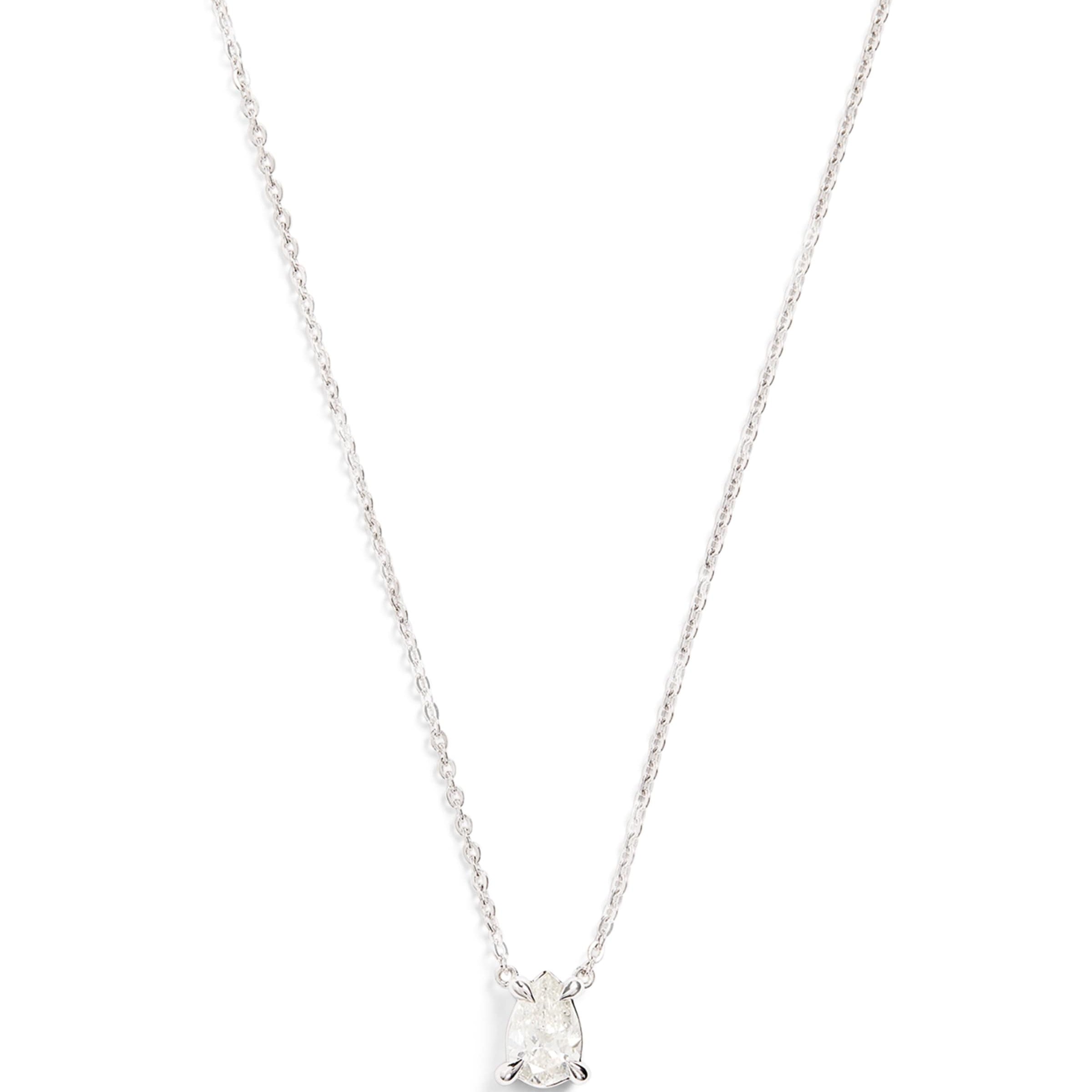 White Gold and Diamond Pendant Necklace (0.75ct)