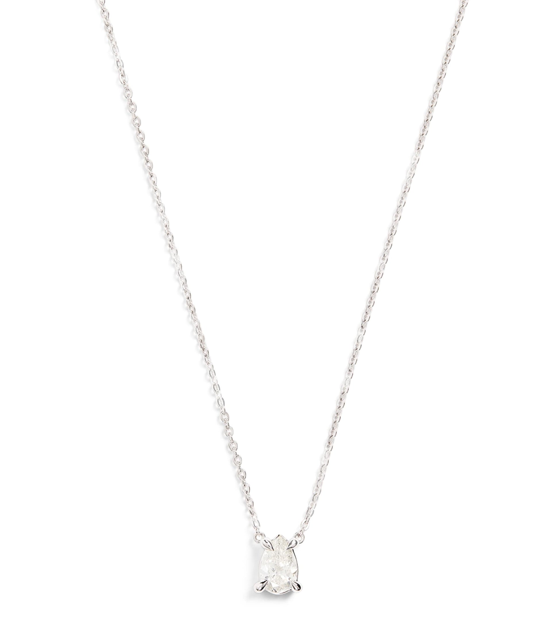 White Gold and Diamond Pendant Necklace (0.75ct)