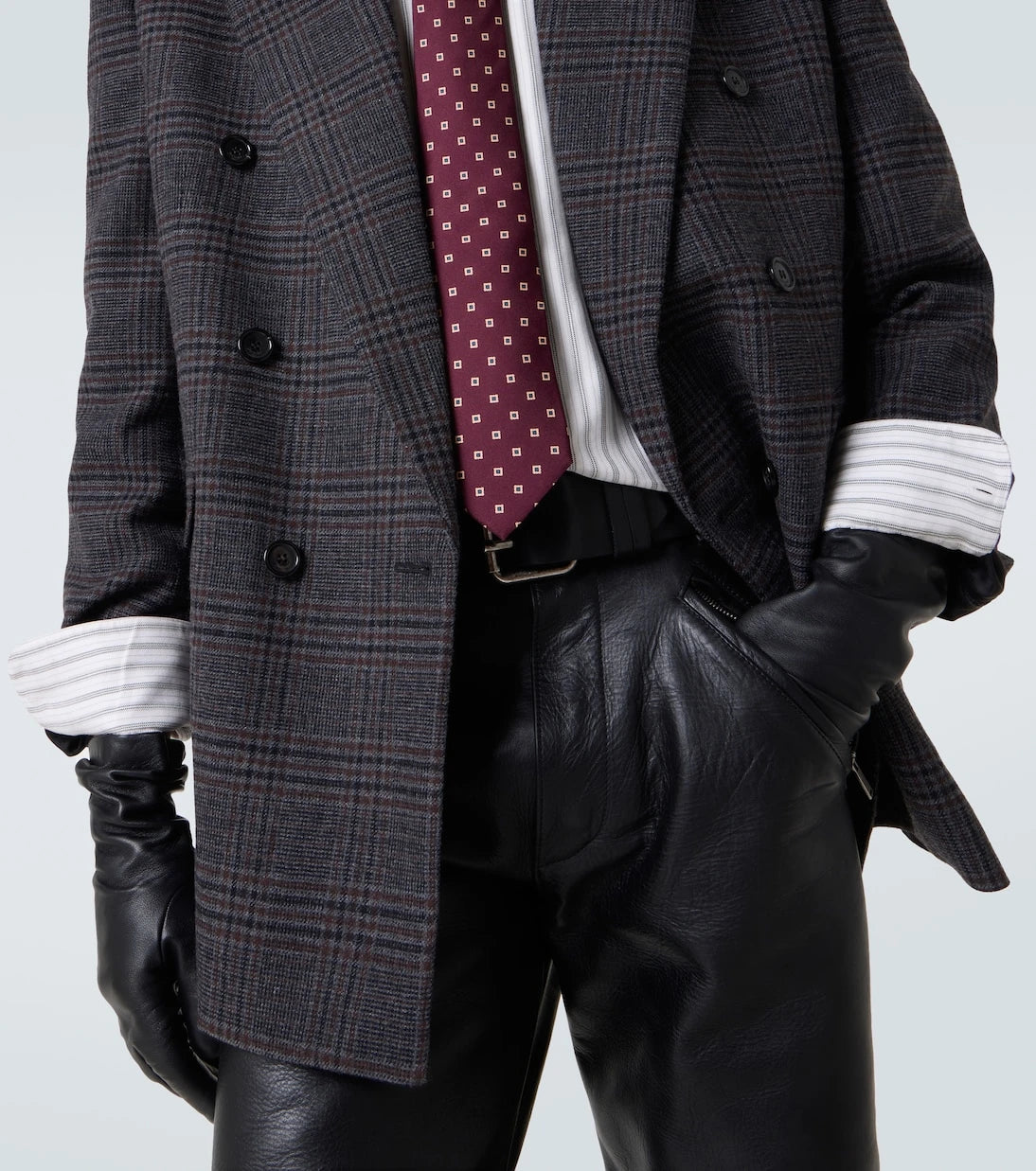 Saint Laurent - Checked wool and cashmere blazer