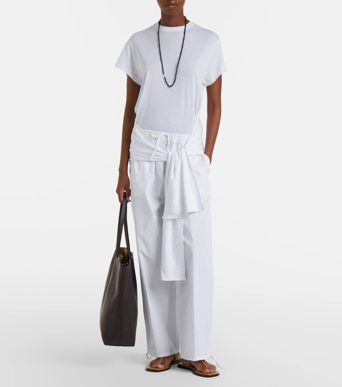 Toteme - Cotton poplin wide-leg pants
