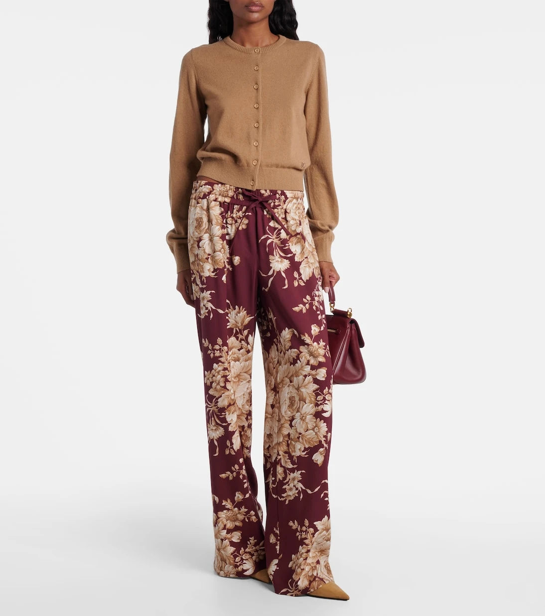 Dolce&Gabbana - Floral silk-blend wide-leg pants