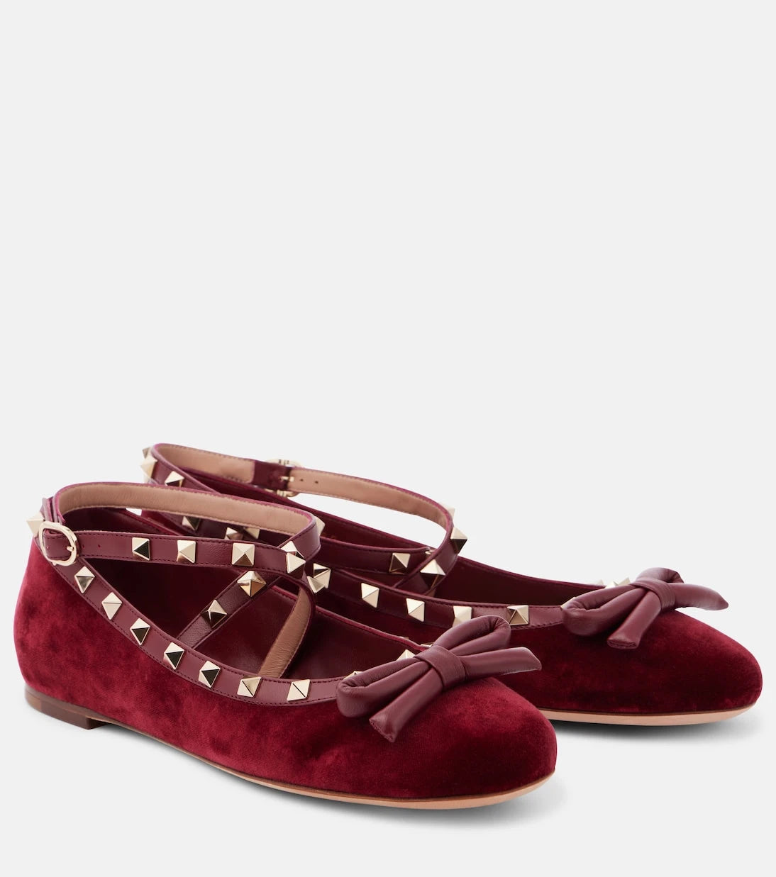 Valentino Garavani - Rockstud velvet ballet flats