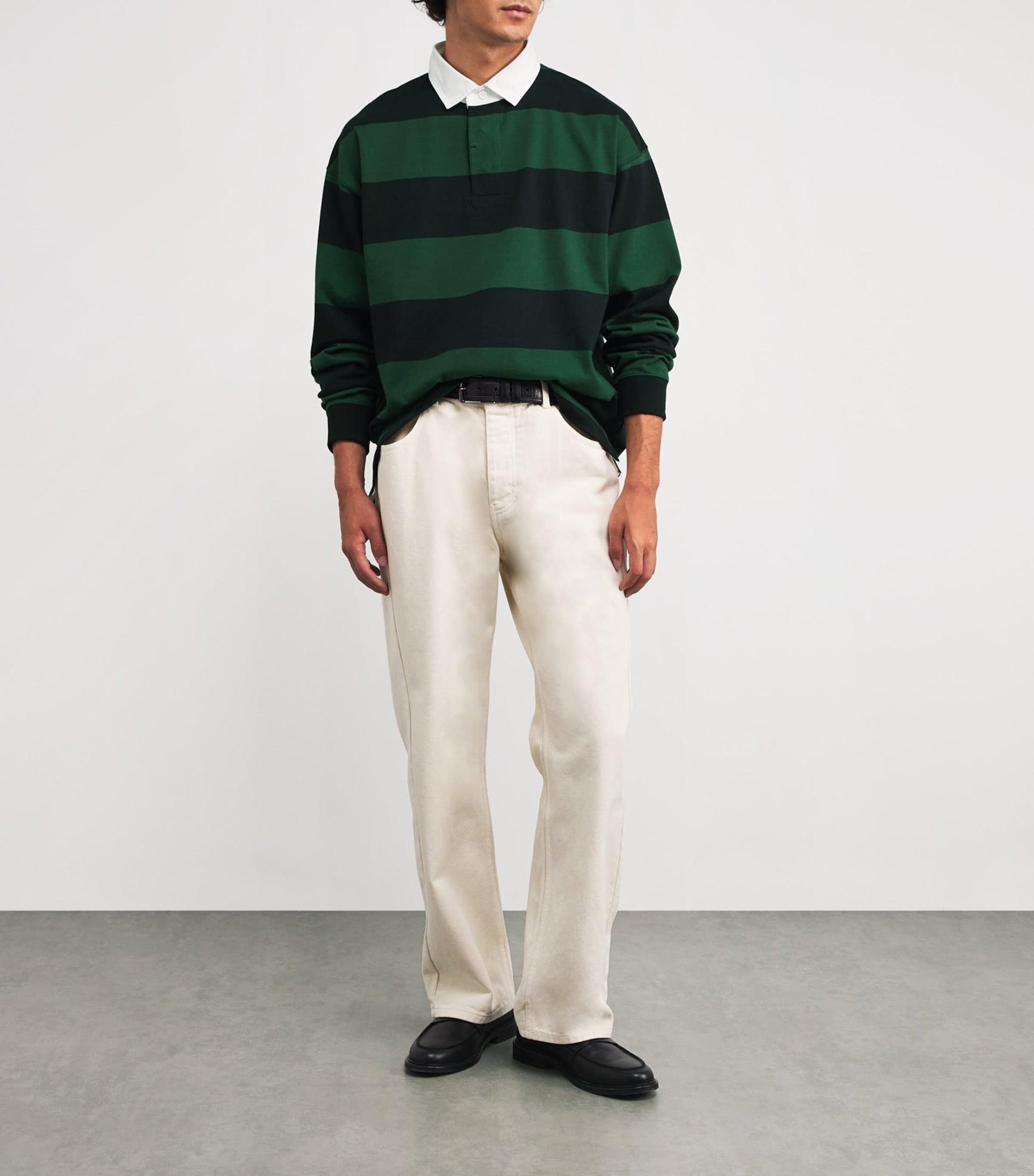 Cotton Stripe Big Fit Rugby Shirt