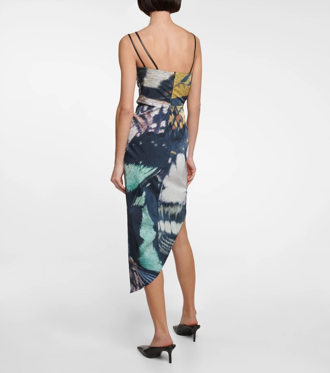 Jacques Wei - Asymmetric printed midi dress