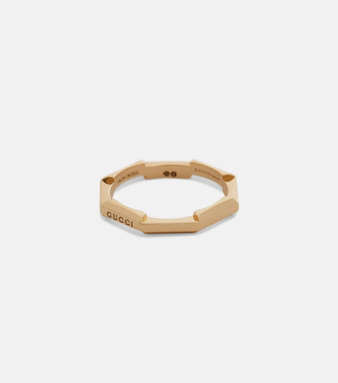 Gucci - خاتم Link to Love من الذهب عيار 18 قيراطًا