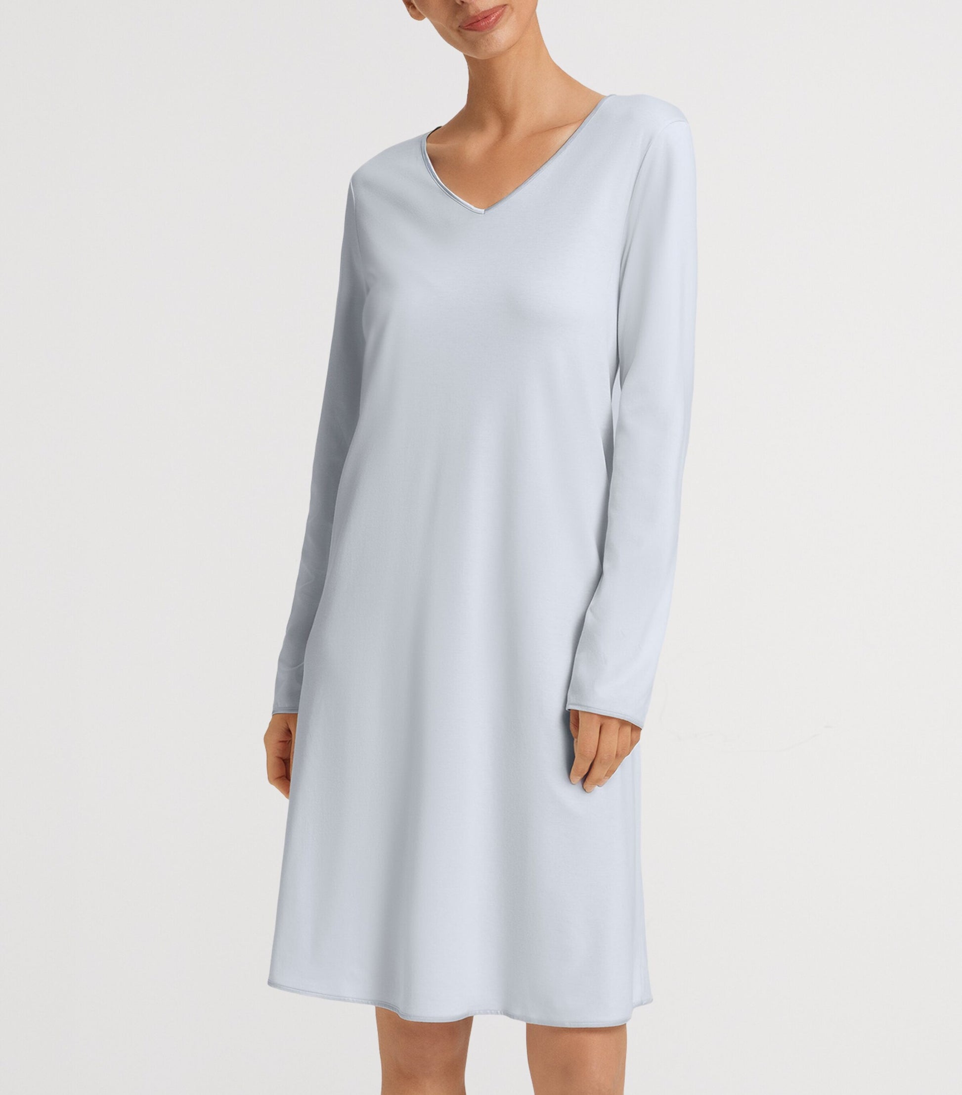 Hanro Cotton Long-Sleeve Nightdress