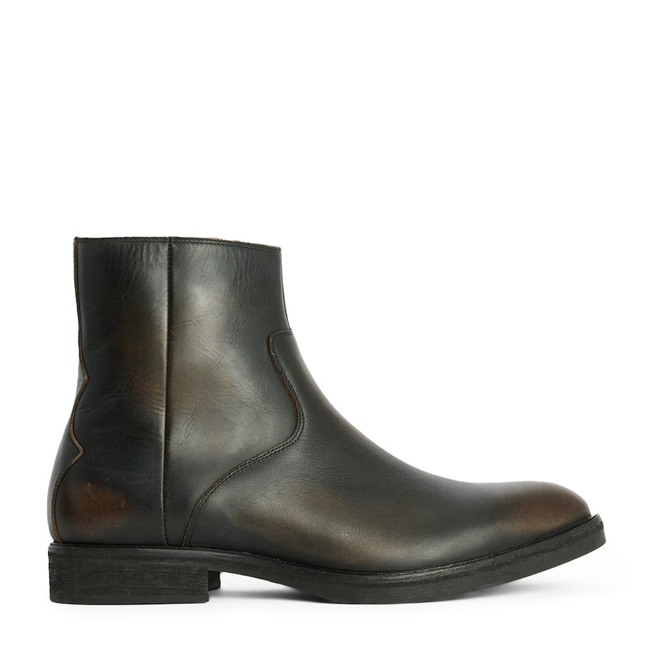 Leather Lang Ankle Boots