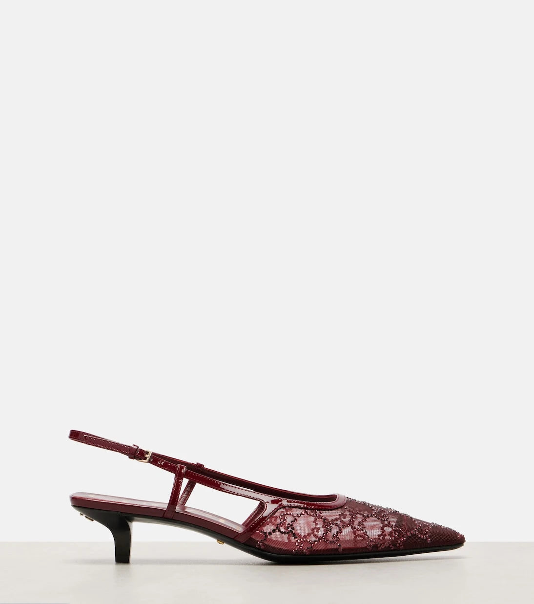 Gucci - GG Demi mesh slingback pumps