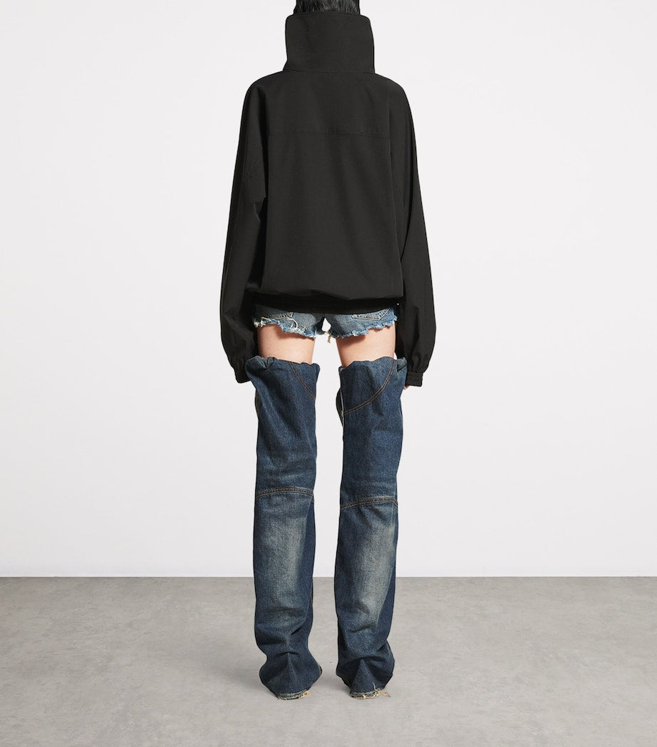 Balenciaga Black Oversized Logo Track Jacket