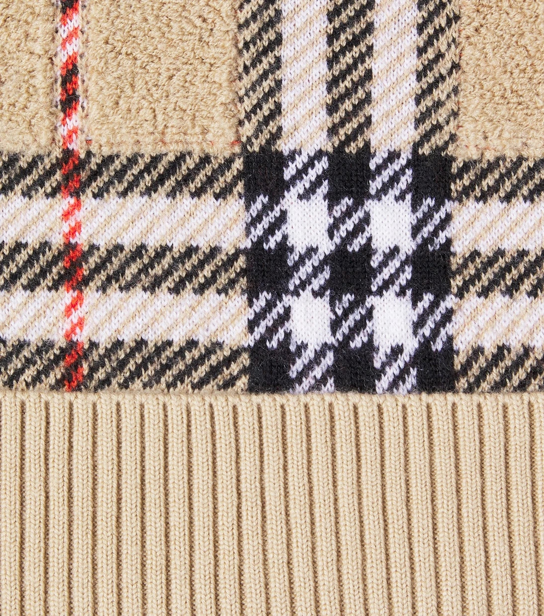 Burberry Kids - Burberry Check ribbed-knit wool beanie