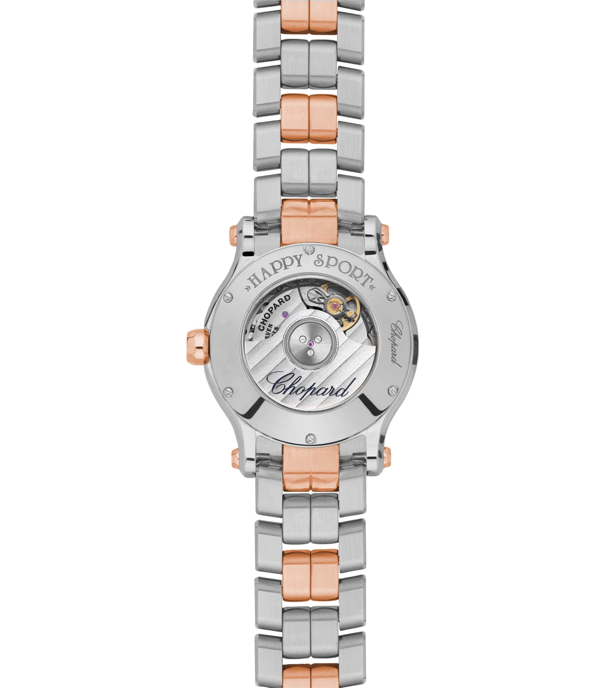 Rose Gold and Stainless Steel Happy Sport Automatic Watch 33mm