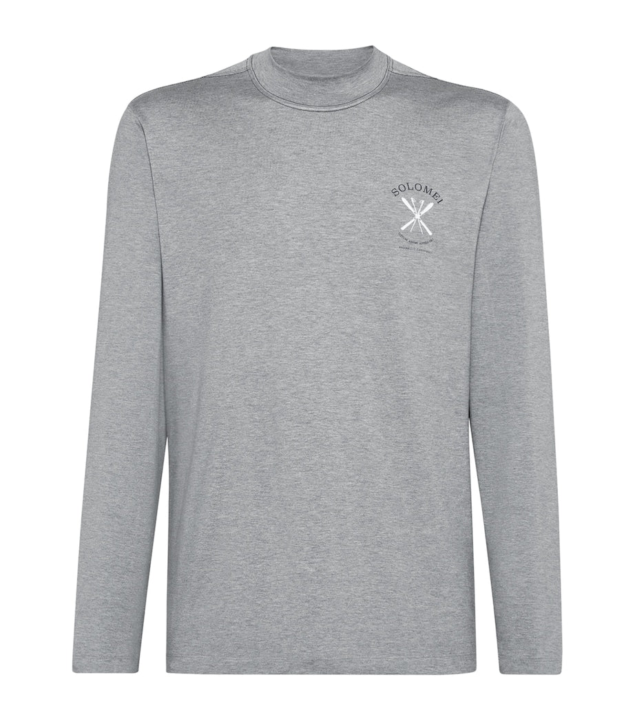 Silk-Blend Jersey Long-Sleeve T-Shirt