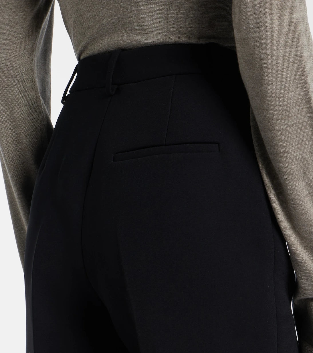 Khaite - Rae high-rise crêpe flared pants