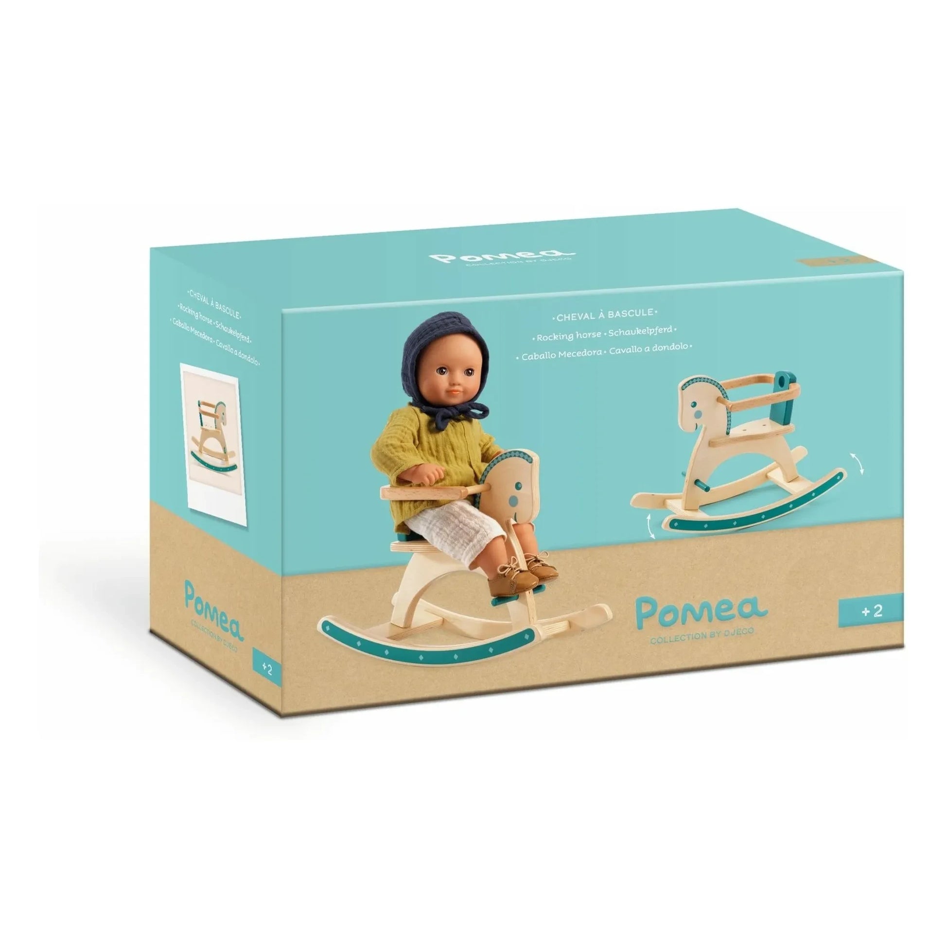 Djeco - POMEA - Rocking horse for dolls | Blue
