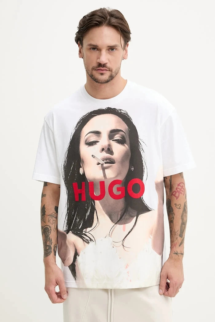 Памучна тениска HUGO Duwedie