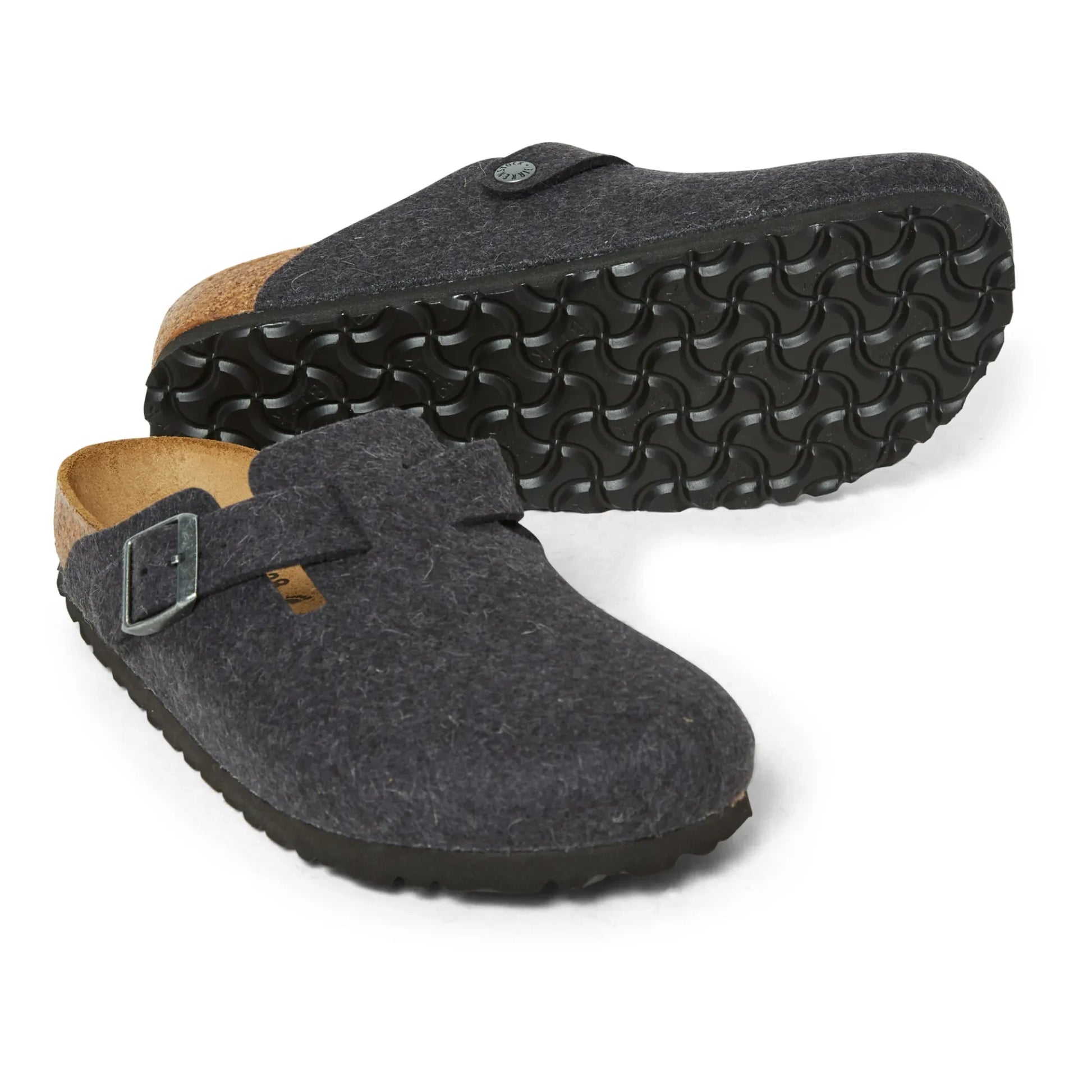 BIRKENSTOCK - Boston Wool Clogs - Adult Collection | Charcoal grey