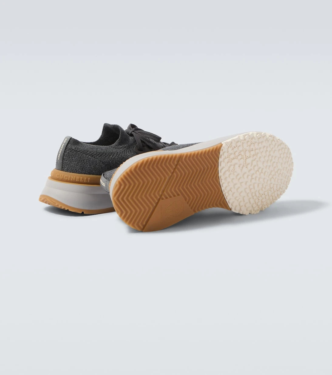 Brunello Cucinelli - Leather-trimmed sneakers