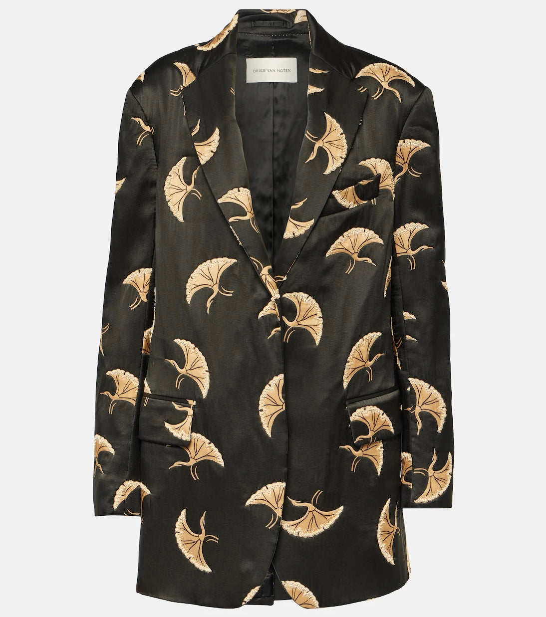 Dries Van Noten - Printed satin blazer