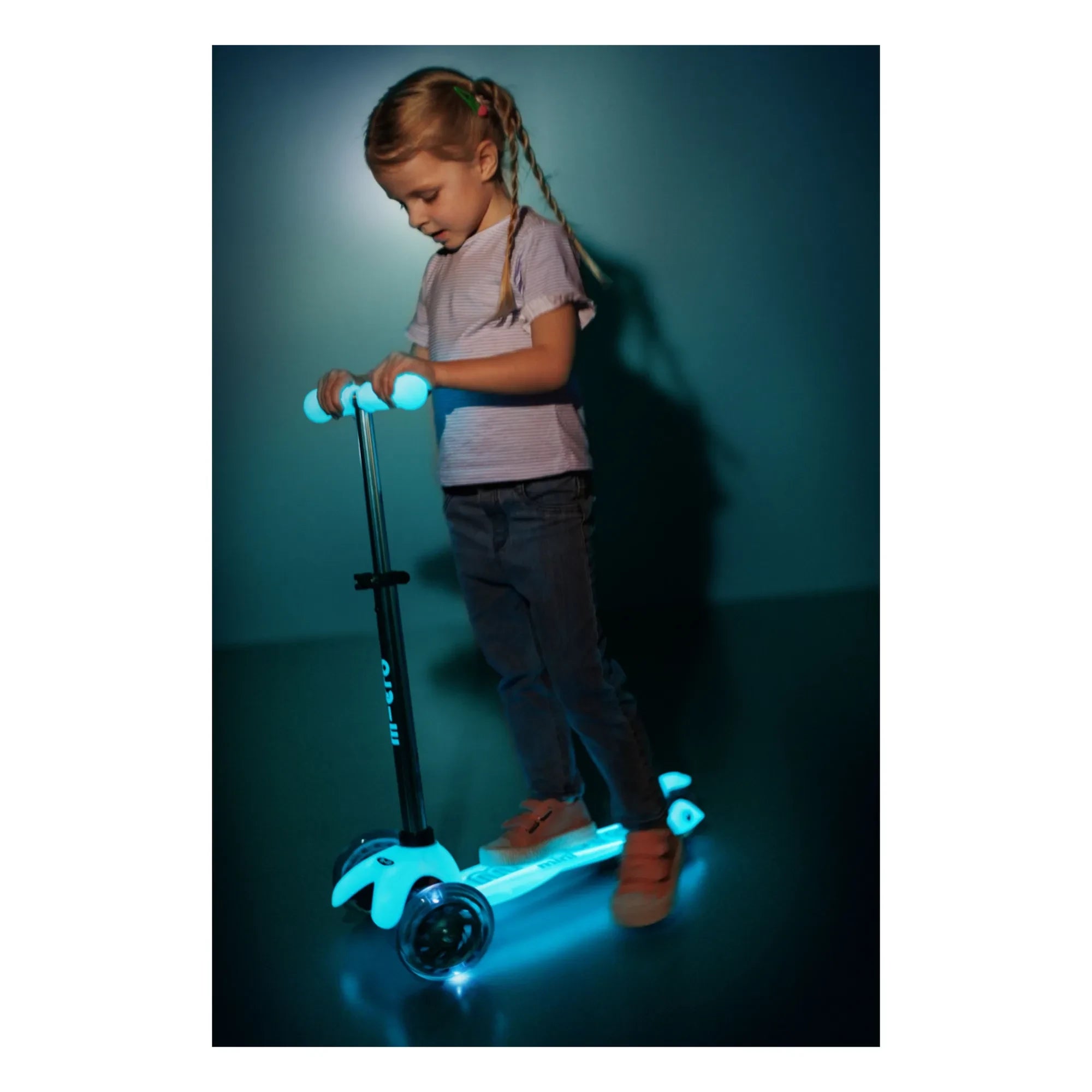 Micro - Mini LED Phosphorescent Scooter | Aqua
