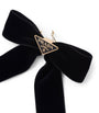Black Velvet Bow Hair Clip