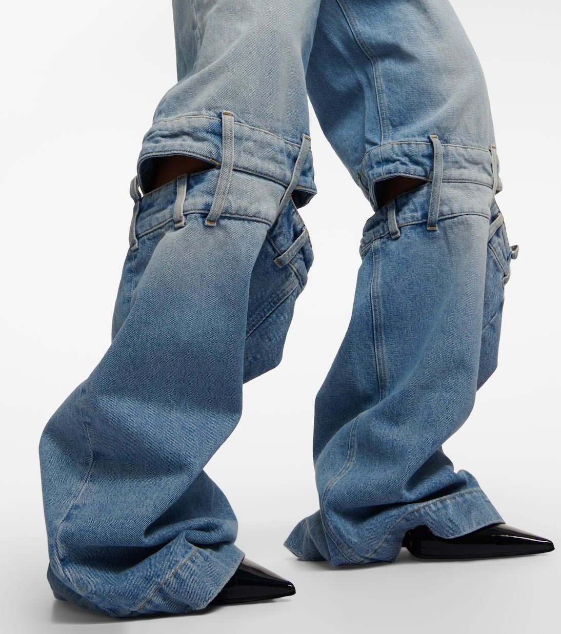 The Attico - Low-rise wide-leg jeans