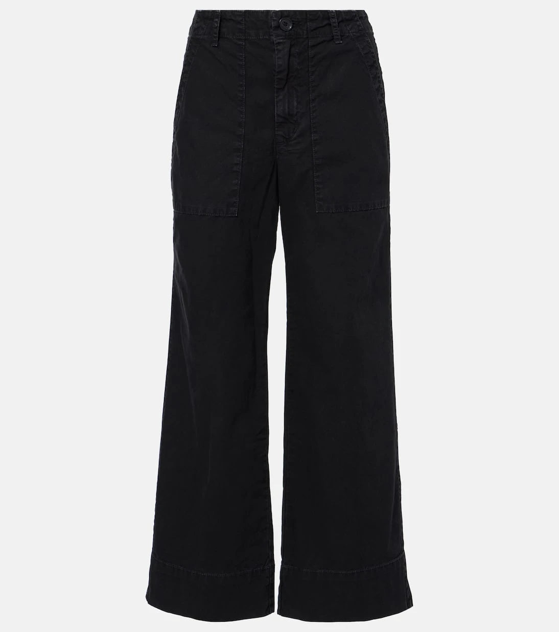 Velvet - Mid-rise cotton canvas wide-leg pants