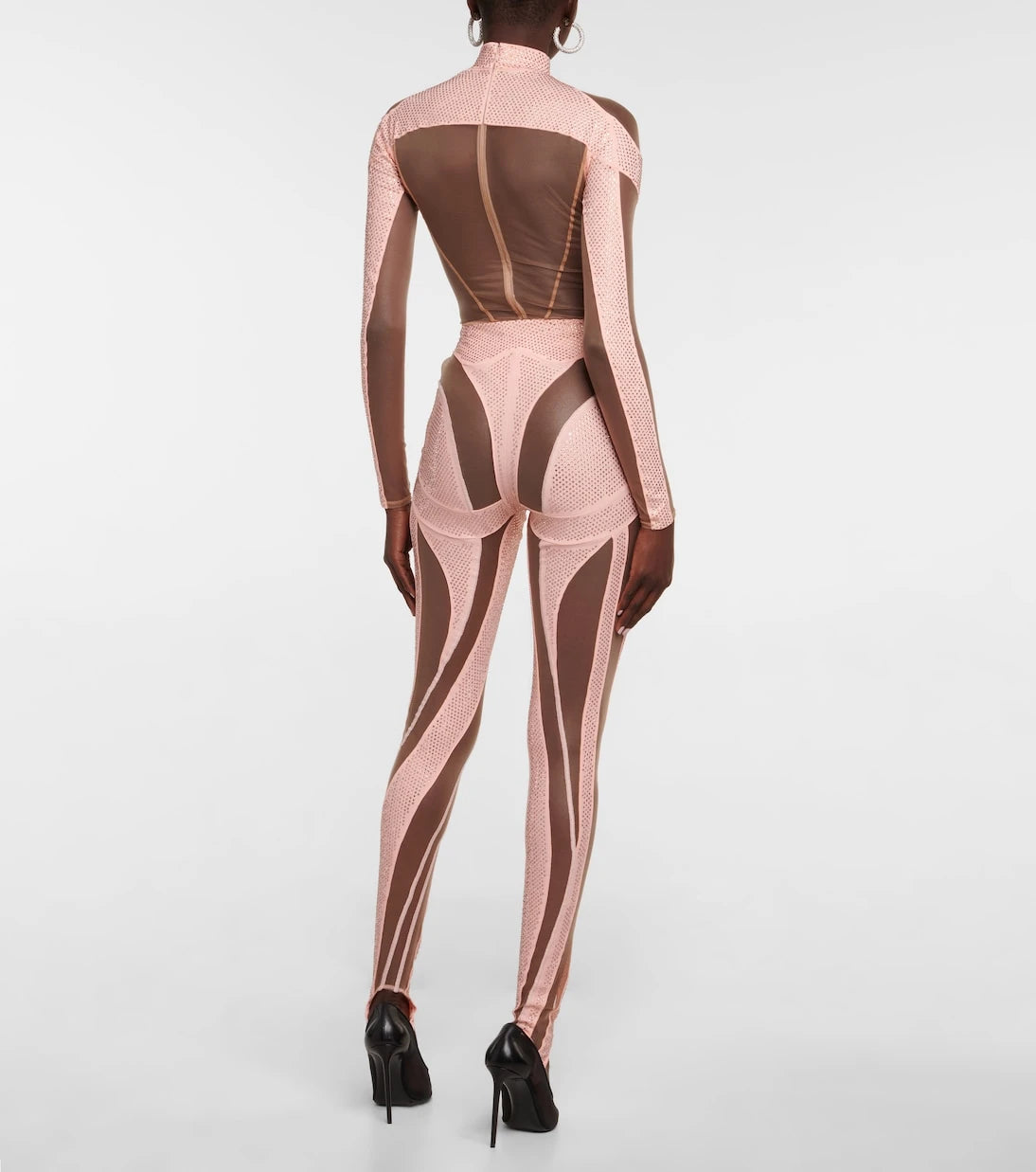 Mugler - Paneled stirrup leggings