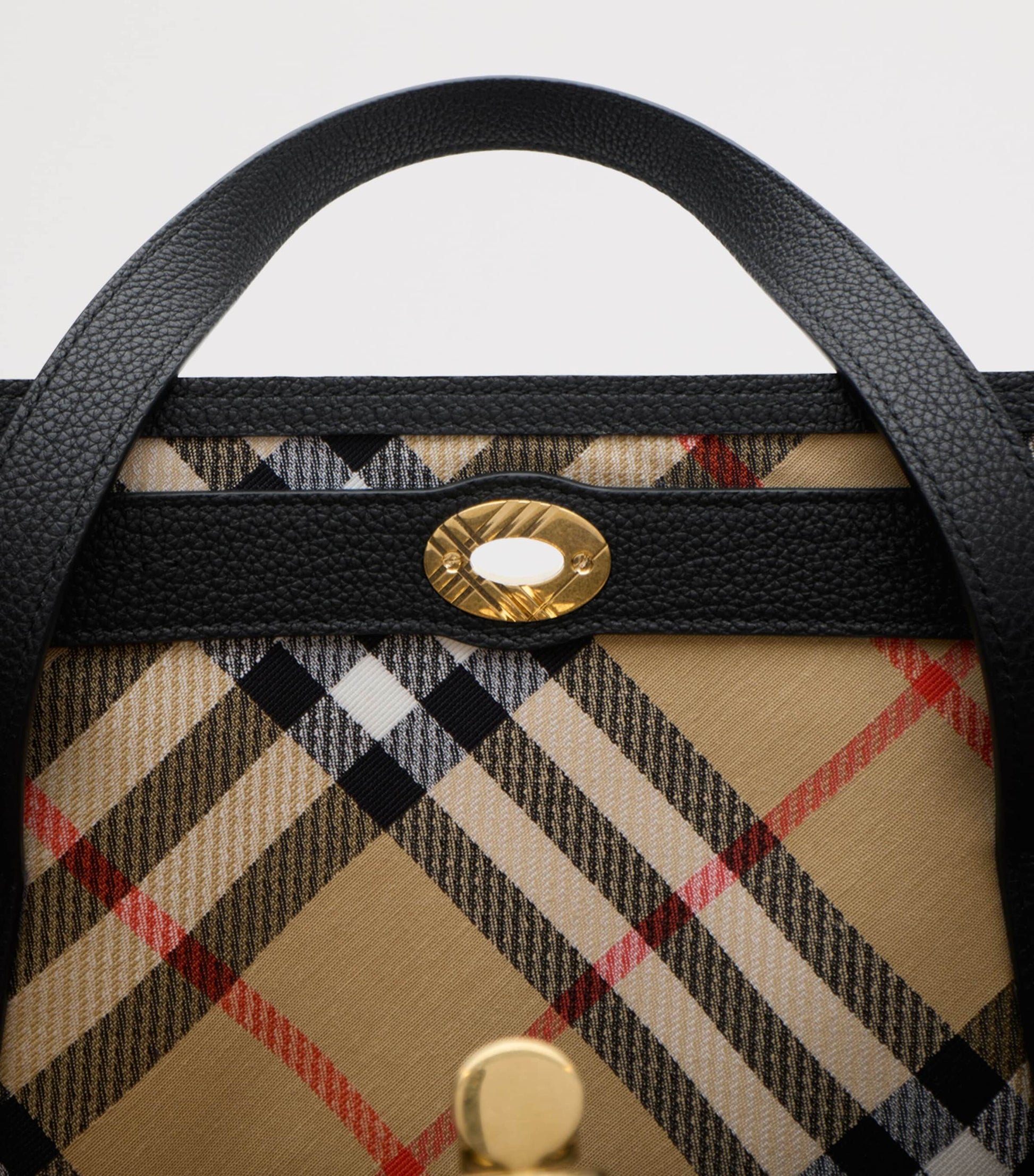 Burberry Black Medium Calfskin Cotswolds Tote Bag