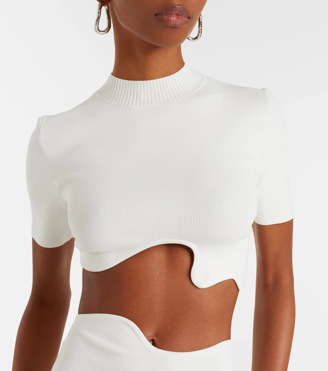 Christopher Esber - Maparadita asymmetric jersey crop top