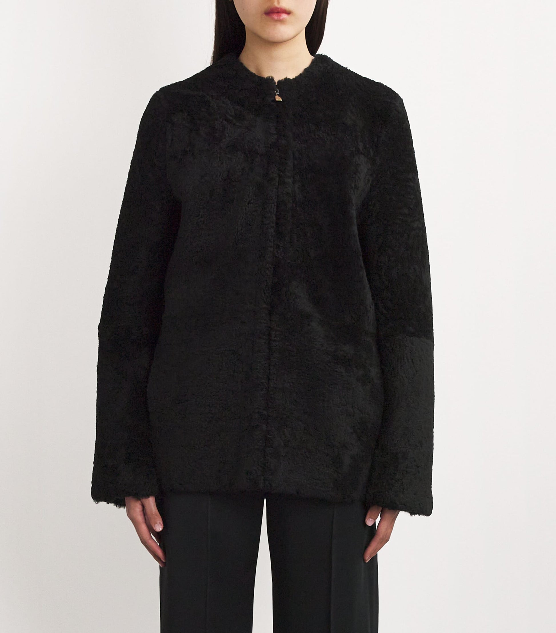 Toteme Black Shearling Teddy Jacket