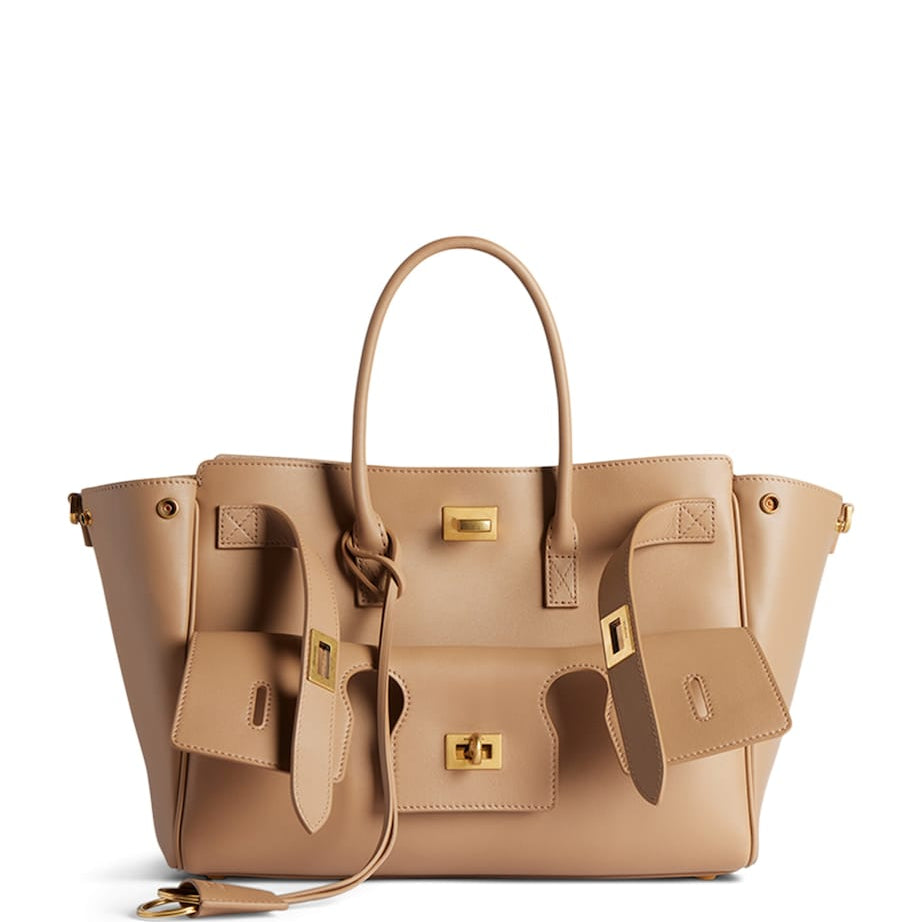 Brown Leather Bel Air Carry All Tote Bag