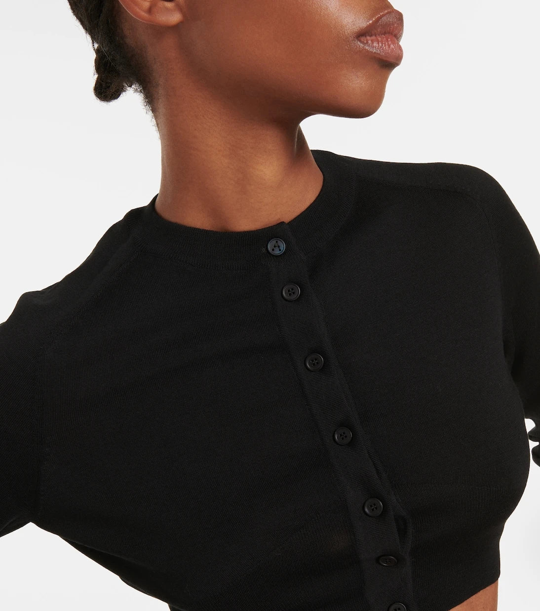 Alaïa - Cropped wool-blend cardigan