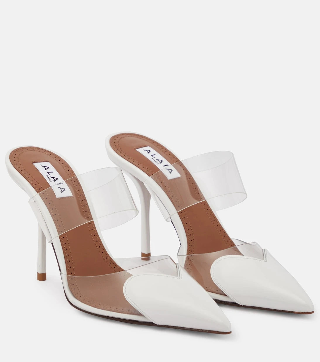 Alaïa - Cœur patent leather and PU mules