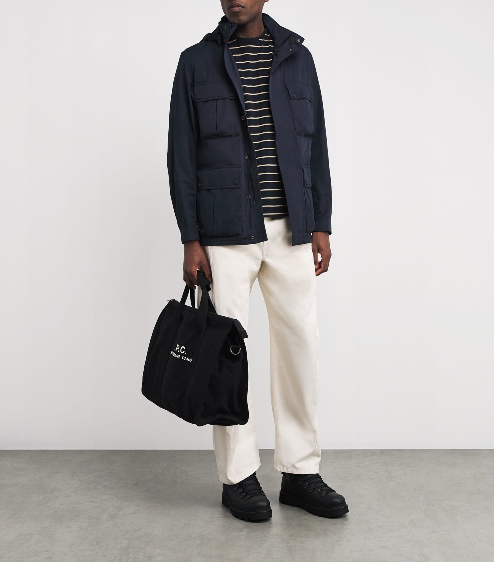 Belstaff Navy Water-Repellent Drome Jacket