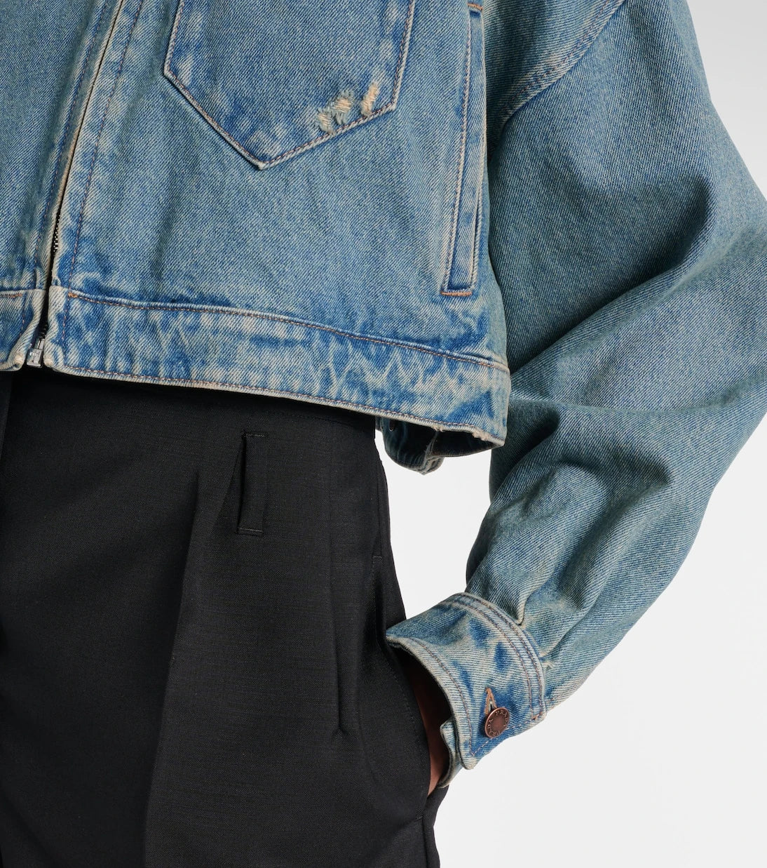 Prada - Cropped denim jacket