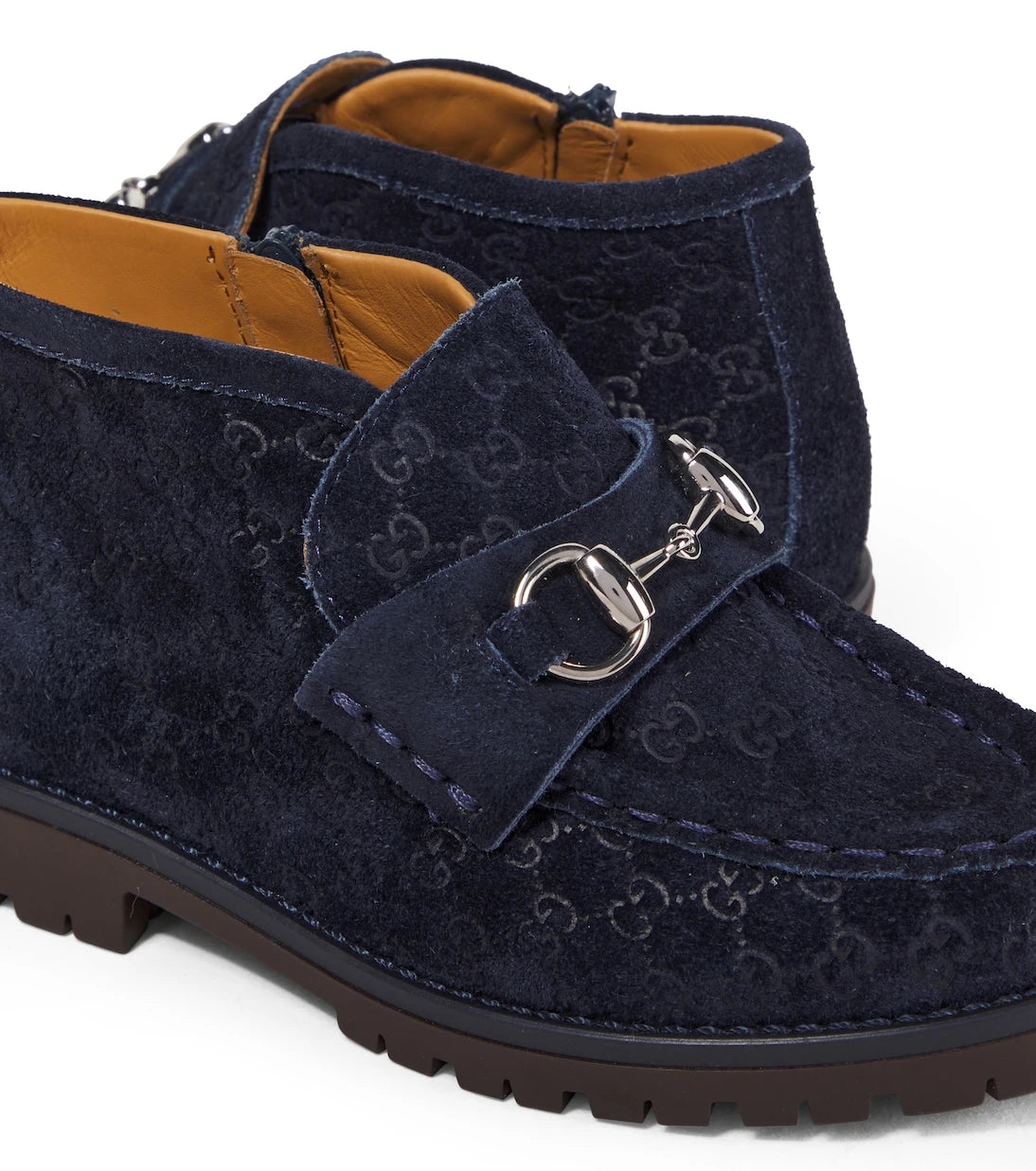 Gucci Kids - Horsebit GG suede ankle boots